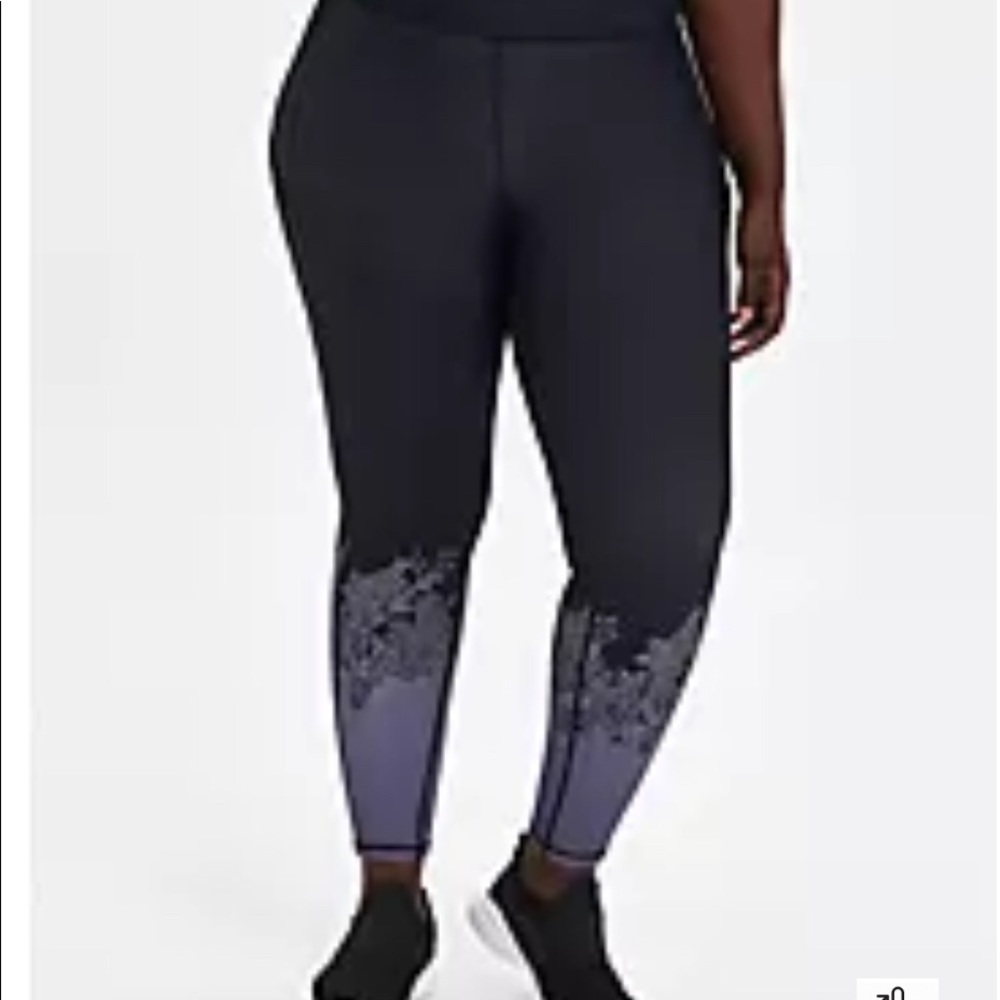 Torrid Active Black & Purple Wicking Leggings Size 2